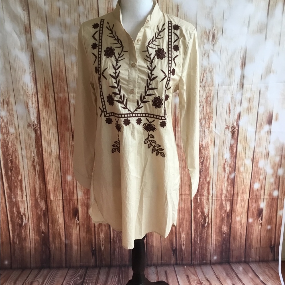 Angela Fashion Tan Dress/Tunic